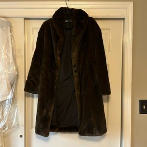 Brown Faux Fur Zara Jacket